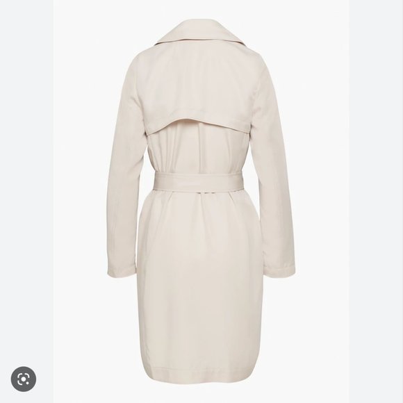 aritzia babaton maximo trench coat in yellow ochre - Picture 2 of 5